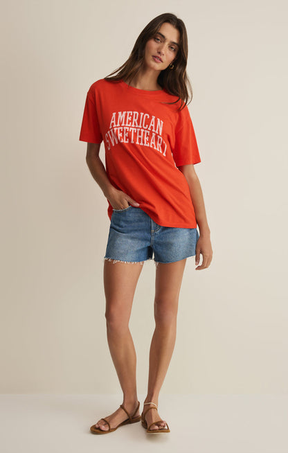 Sweetheart Boyfriend Tee - Lychee
