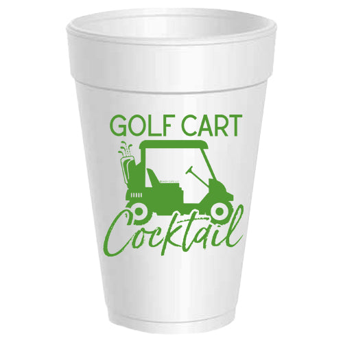 Golf Cart Styrofoam Cups - 25 pack