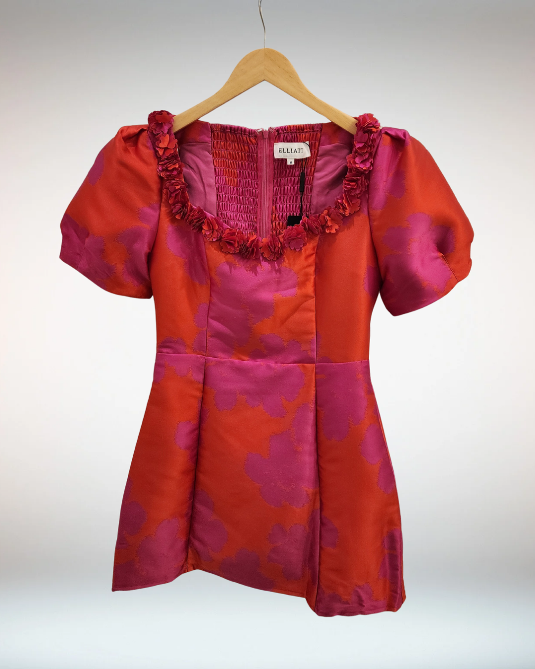 Eloise A Line Mini Dress in Pink & Red