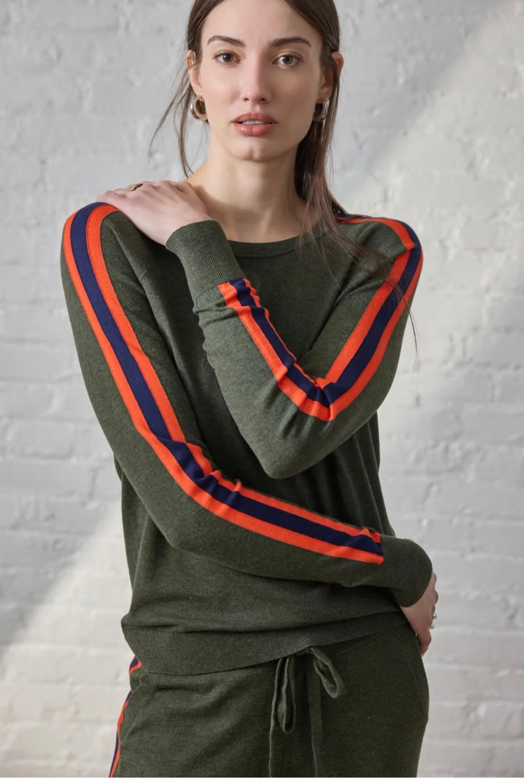 Crew Neck Sweatshirt - Military