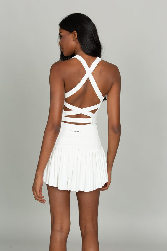Frost Criss Cross Back Pleated Tennis Dress