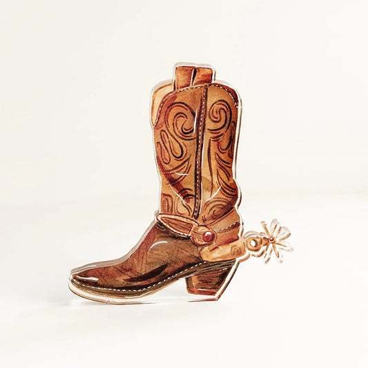 Spur Boot Acrylic Art Block Large
