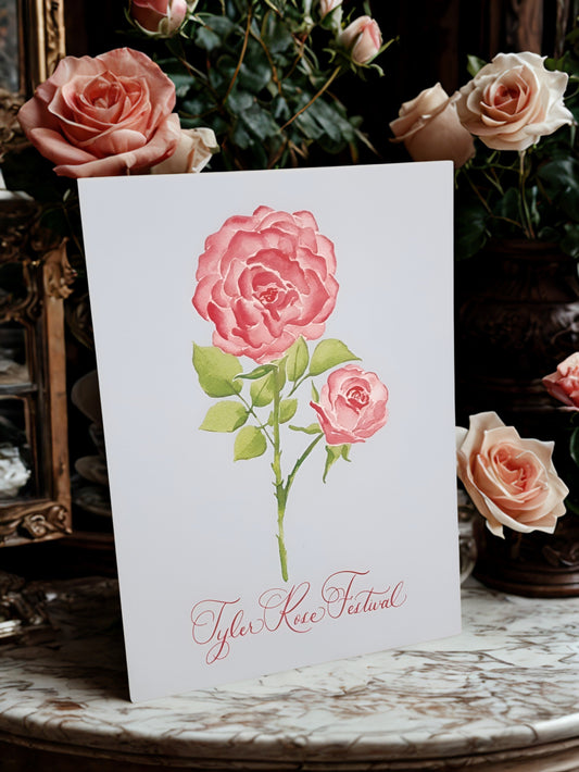 Blue Botanical 5x7 Prints - Tyler Rose Festival Rose