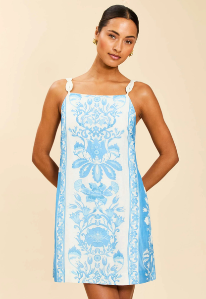 Bea Mini Dress - Florentine Blue