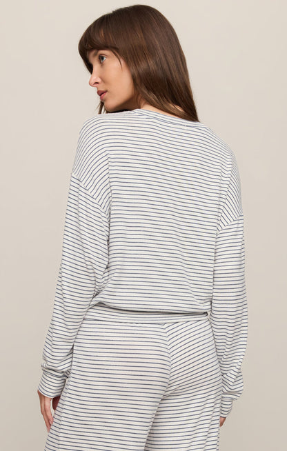 Classic Stripe Long Sleeve Top - Eclipse
