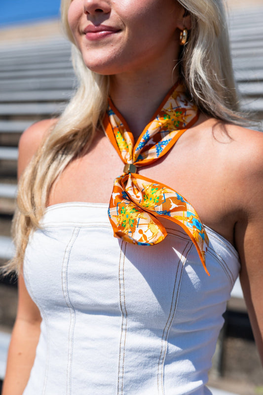 Saturday Silks - All-Star Skinny Scarf - Texas