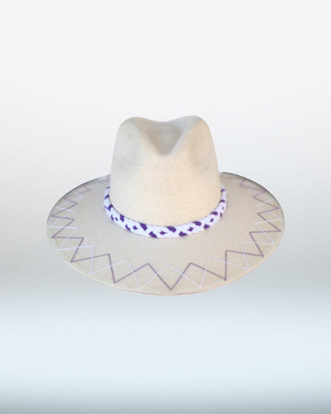 TCU + Double Zig Zag Brim Palm Hat