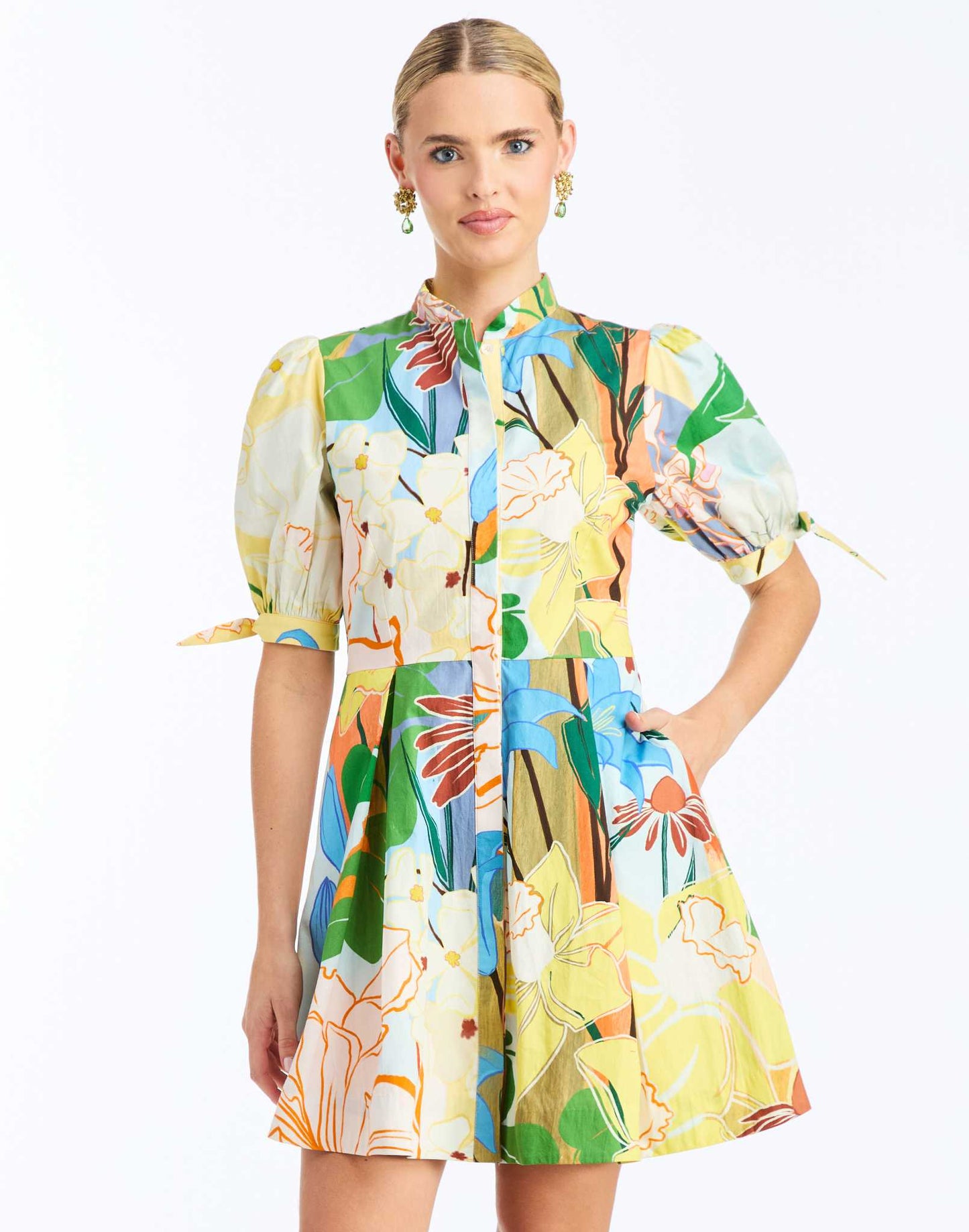 Brooklyn Mini Dress - Primrose Florals - Spinout