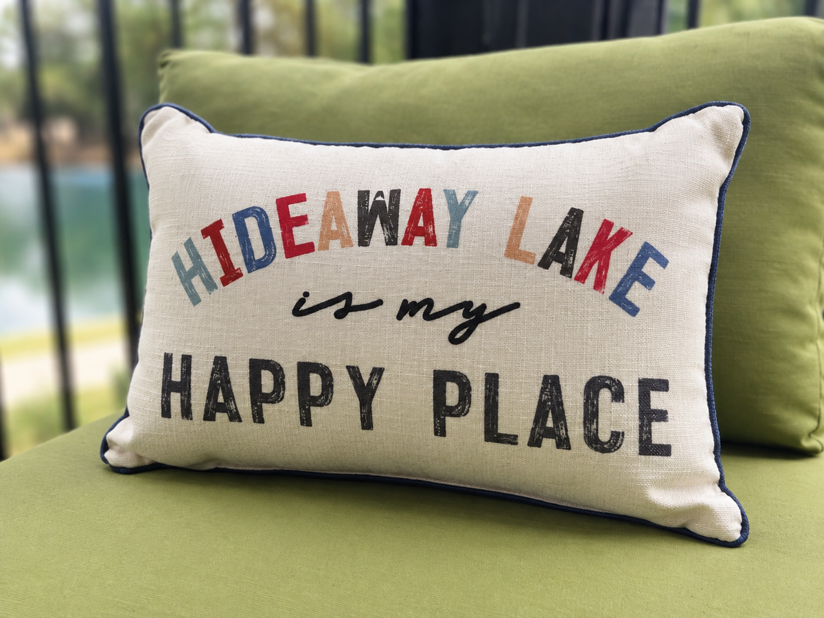 Happy Place Pillow - Hideaway Lake