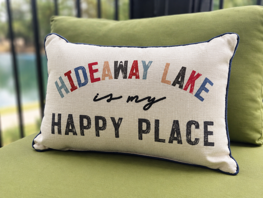 Happy Place Pillow - Hideaway Lake