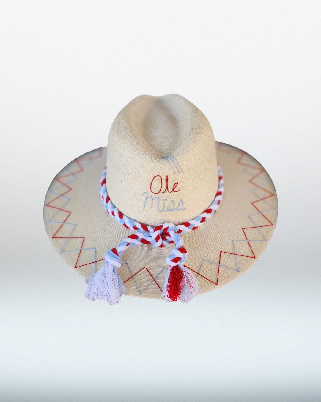 Ole Miss + Double Zig Zag Brim Palm Hat
