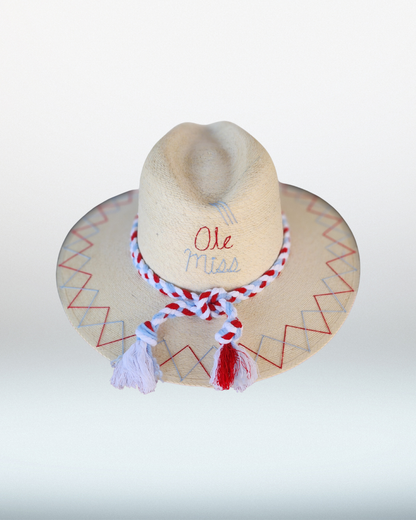 Ole Miss + Double Zig Zag Brim Palm Hat