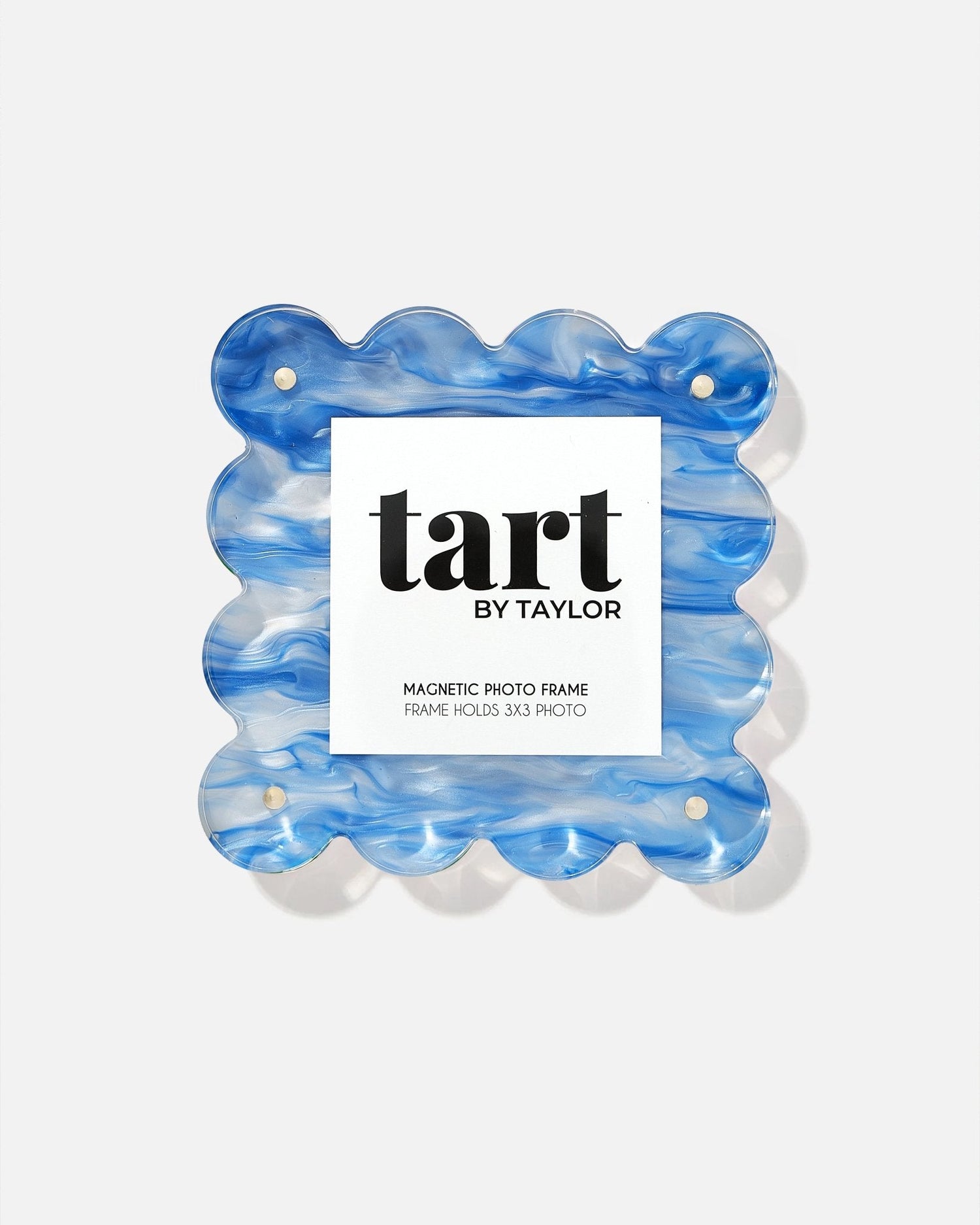 Blue Marbled Mini Acrylic Picture Frame