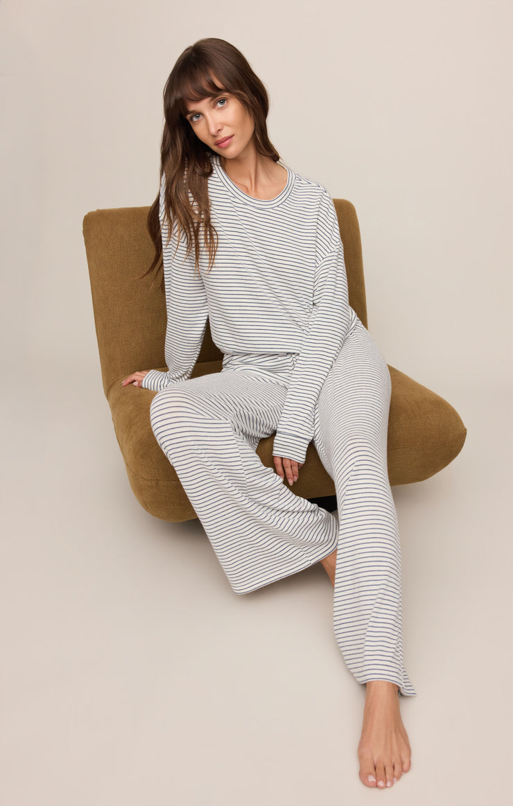 Classic Stripe Long Sleeve Top - Eclipse