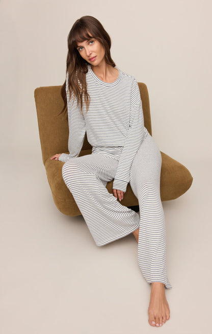 Classic Stripe Long Sleeve Top - Eclipse