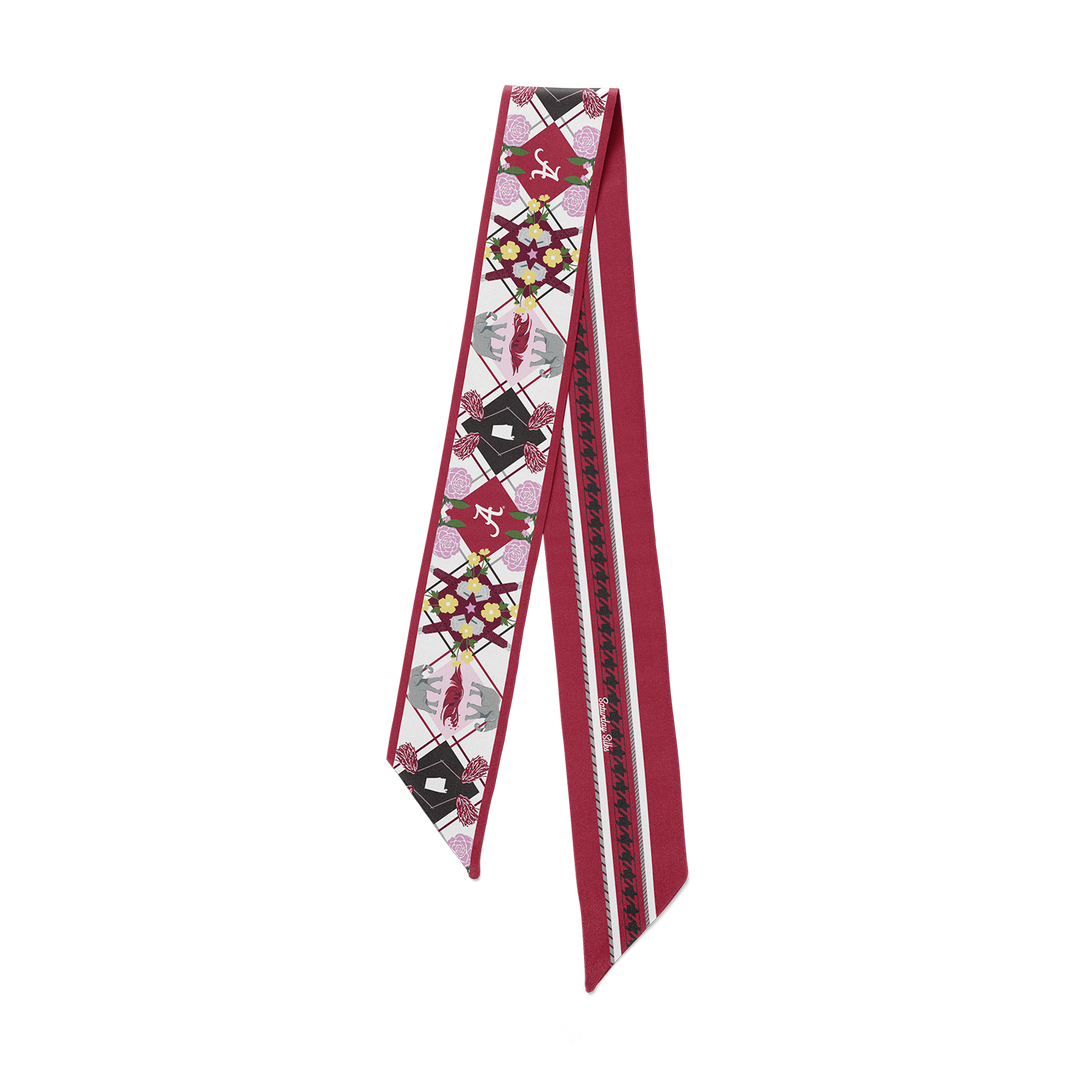 Saturday Silks - All-Star Skinny Scarf - Alabama