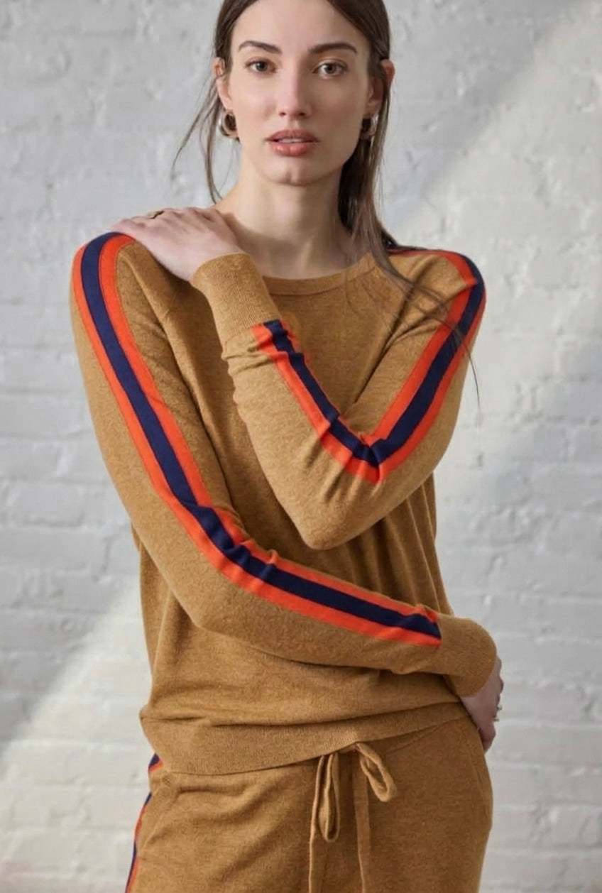 Crew Neck Sweatshirt - Camel
