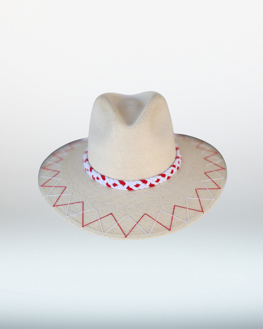 Oklahoma + Double Zig Zag Brim Palm Hat