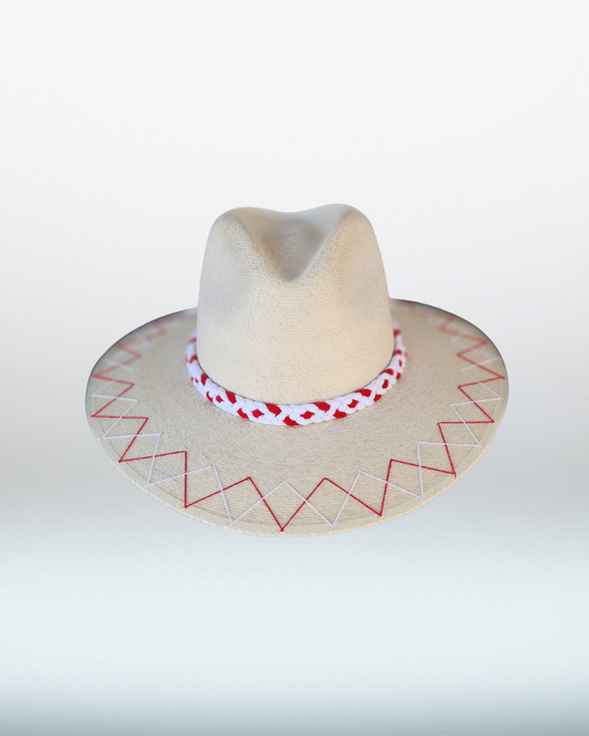 Oklahoma + Double Zig Zag Brim Palm Hat