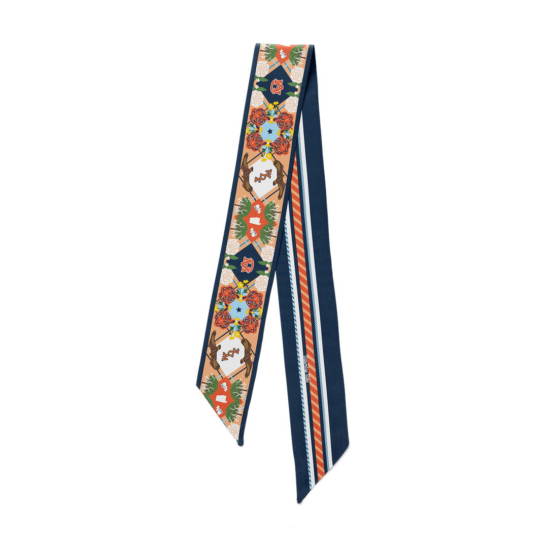 Saturday Silks - All-Star Skinny Scarf - Auburn