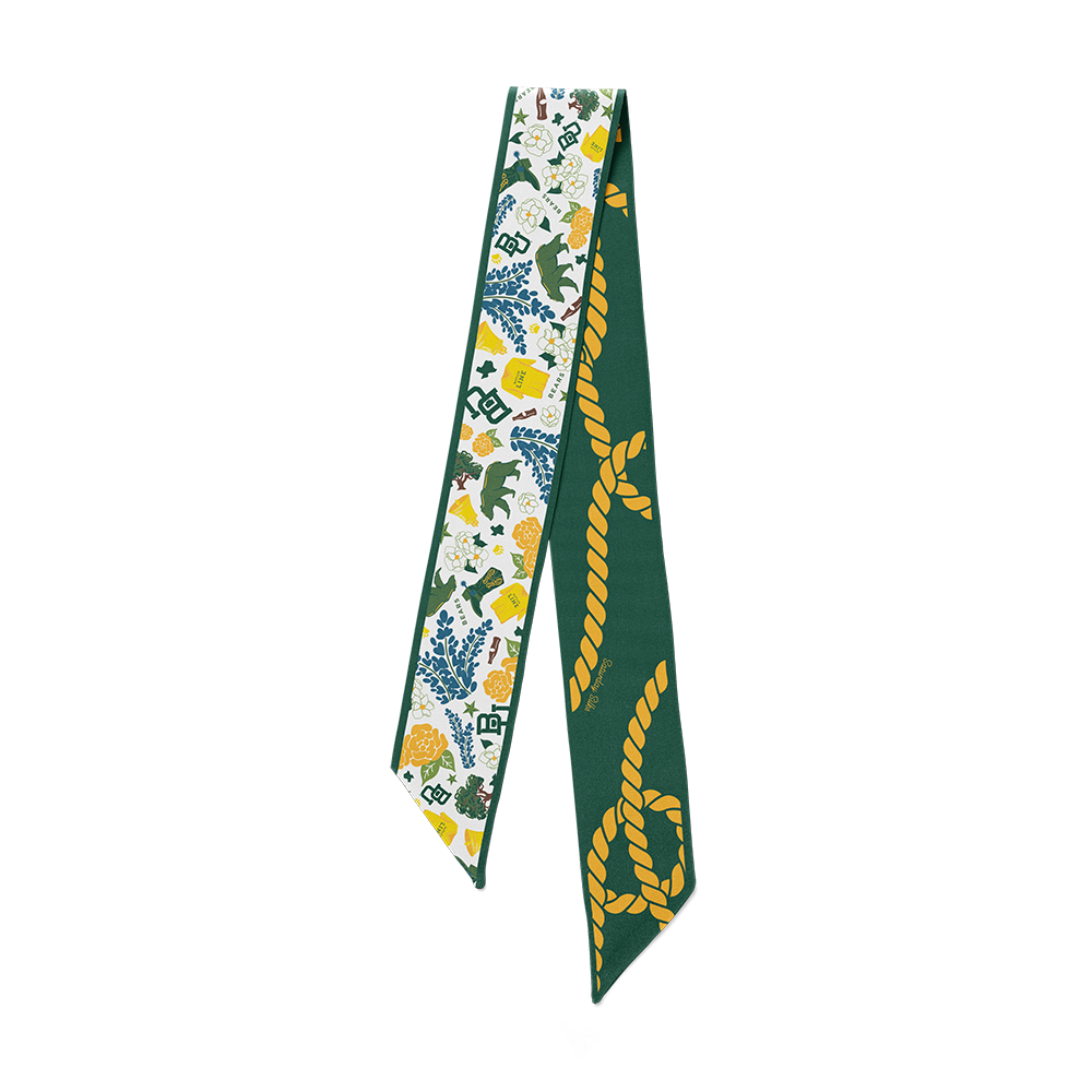 Saturday Silks - Baylor Bears Skinny Scarf