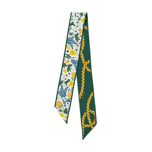 Saturday Silks - Baylor Bears Skinny Scarf