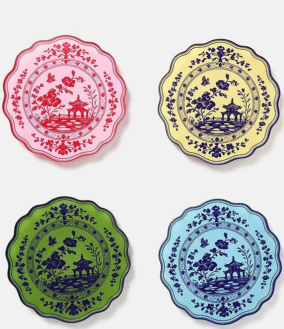 Garden Party Acrylic Coasters - Set of 4