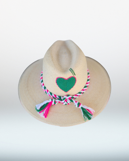 Kelly Green Heart Palm Hat