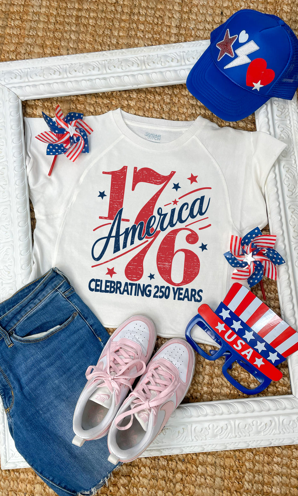 1776 America Graphic Edgy Shirt