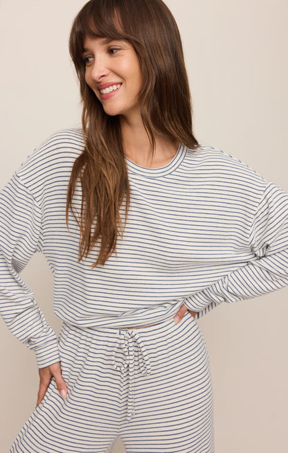 Classic Stripe Long Sleeve Top - Eclipse
