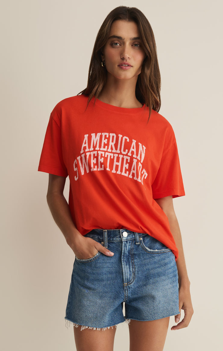 Sweetheart Boyfriend Tee - Lychee