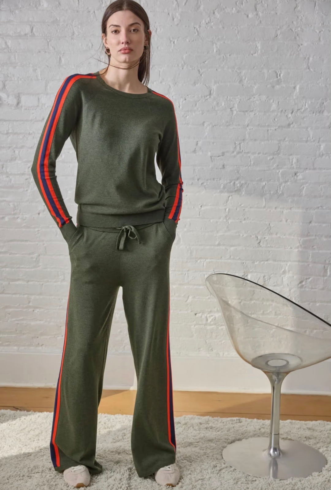 Crew Neck Sweatshirt - Military