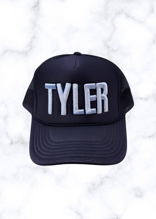 TYLER Trucker Hat - Navy & Baby Blue