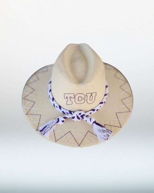TCU + Double Zig Zag Brim Palm Hat