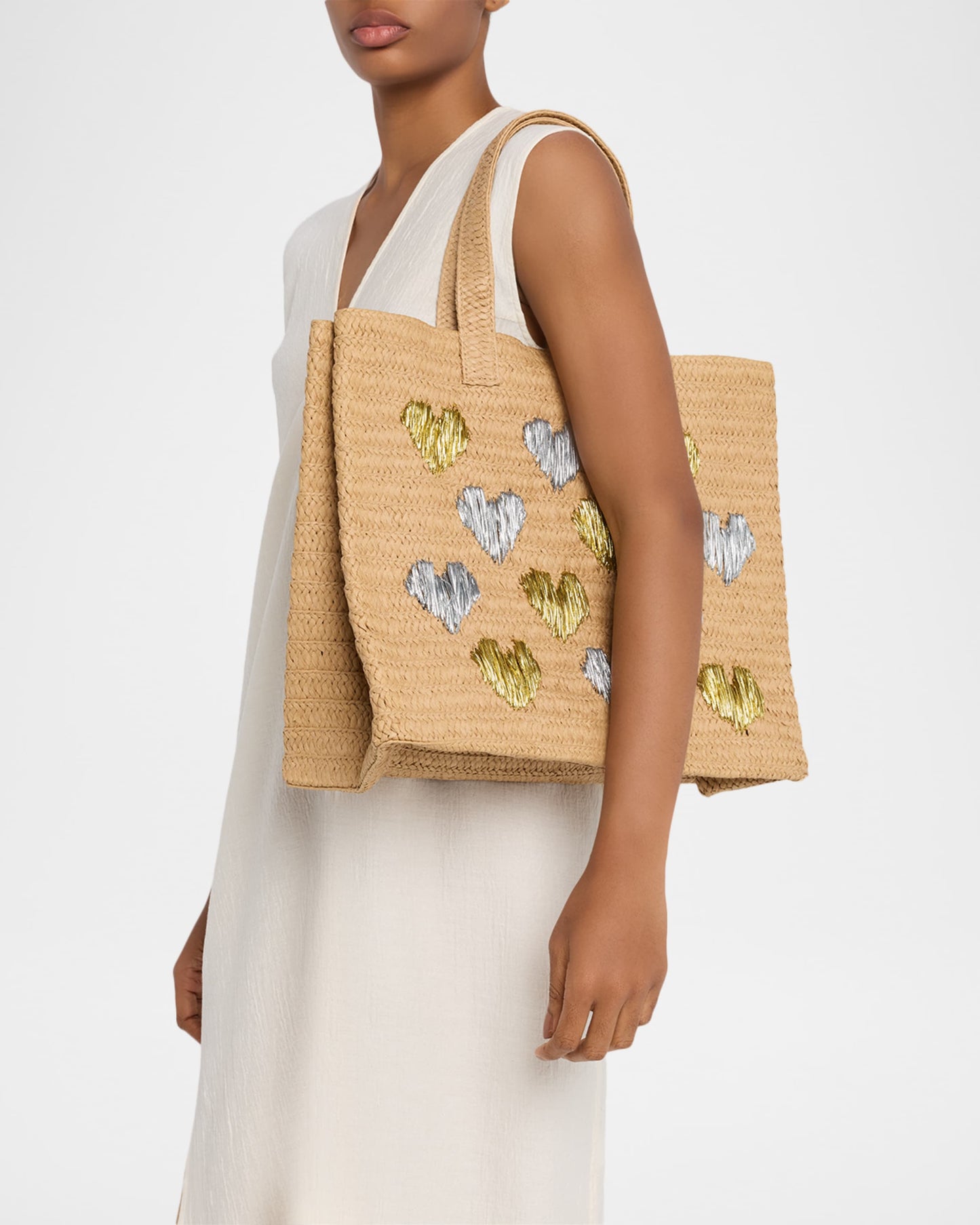 Be Mine Tote - Sand Silver/Gold