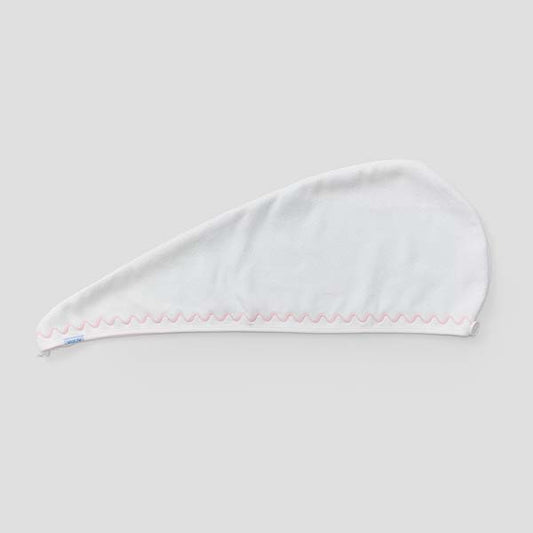 Hair Towel - Light Pink Embroidered Towel