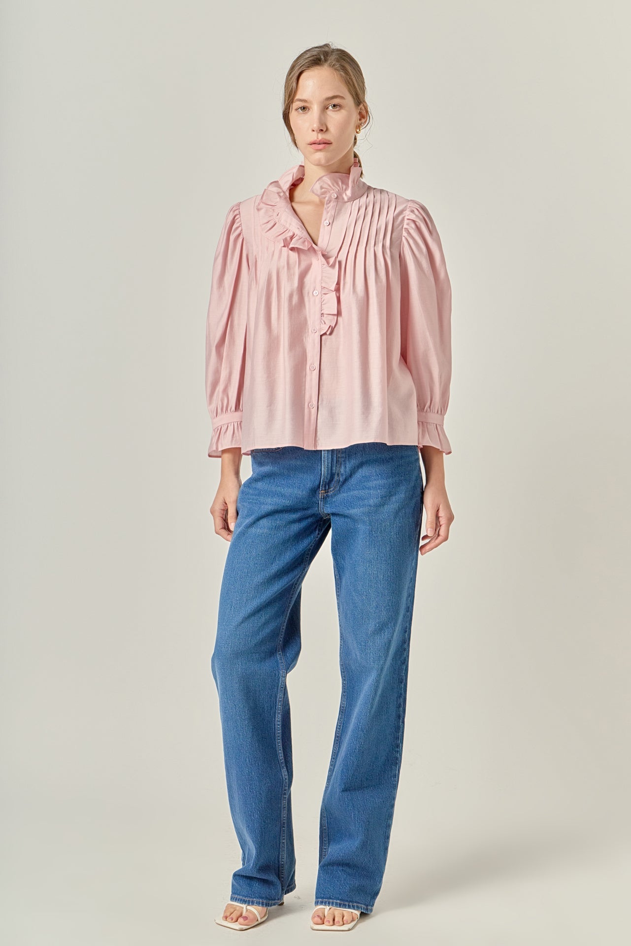 Ruffle Detailed Blouse - Pink