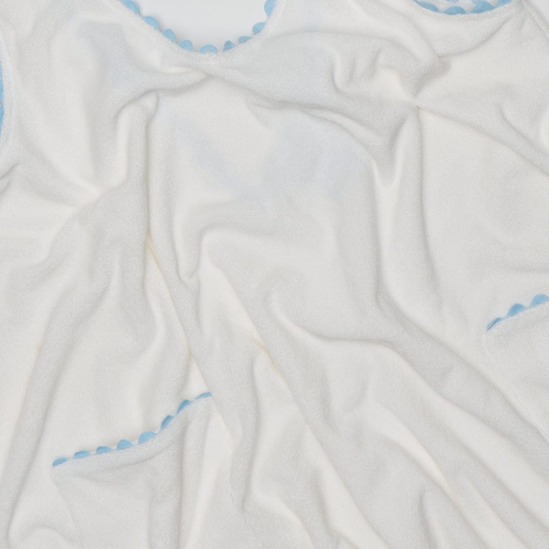 Women's Swing Dress - White w/Light Blue