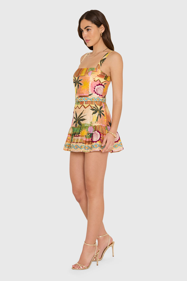 April Romper in Palm Springs - Palm Springs Print