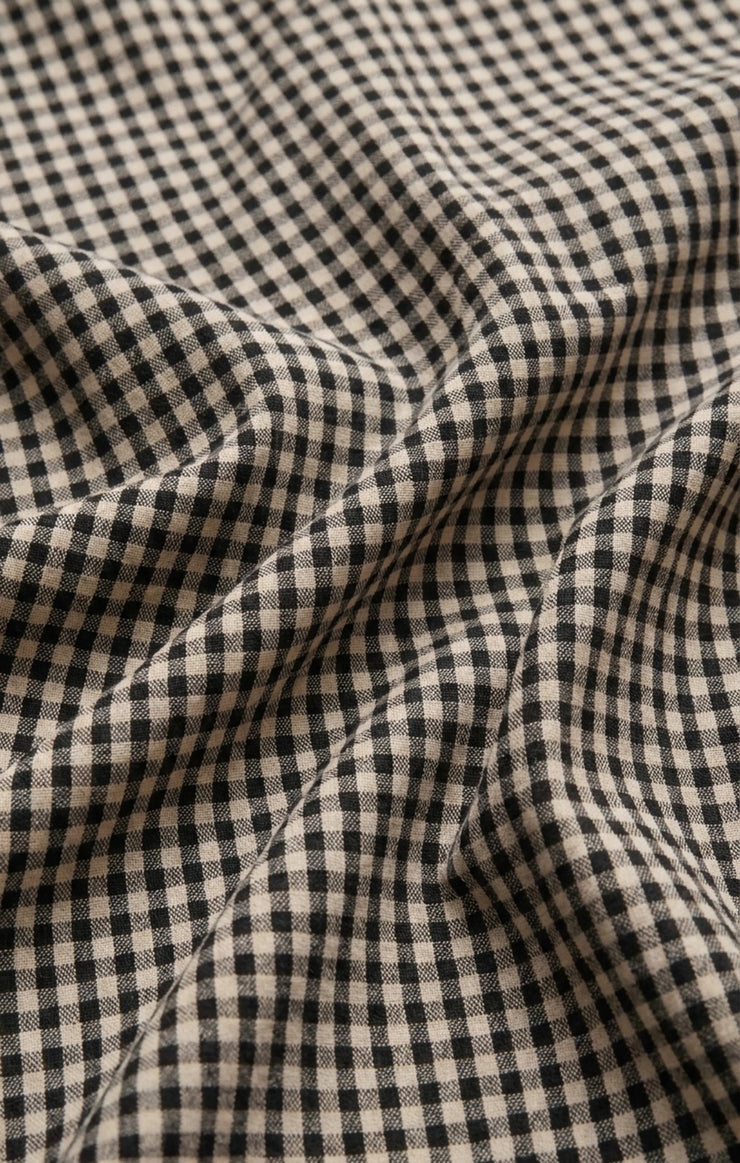 Brooke Gingham Maxi Skirt - Black