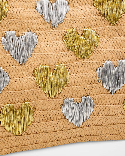 Be Mine Tote - Sand Silver/Gold