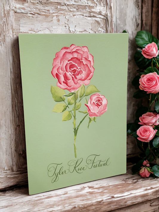 Colorful Botanical 5x7 Print - Tyler Rose Festival Rose