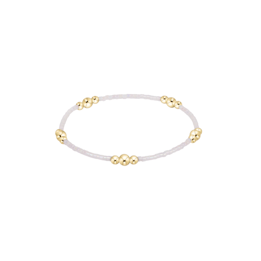 Hope Purpose Gold Bracelet - Silky White
