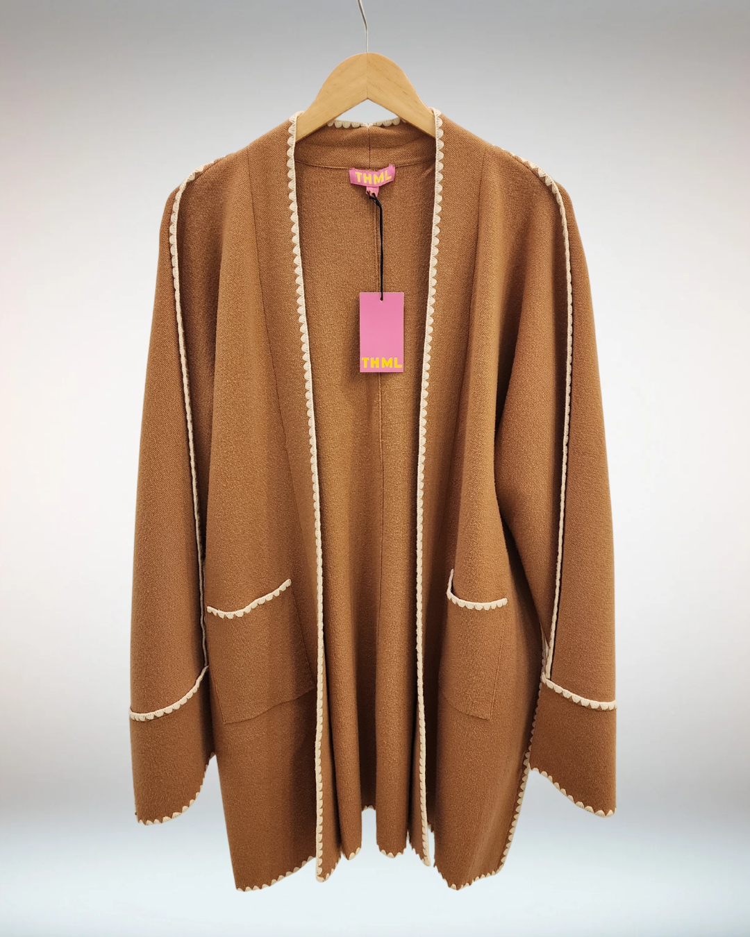 Long Sleeve Midi Cardigan - Caramel