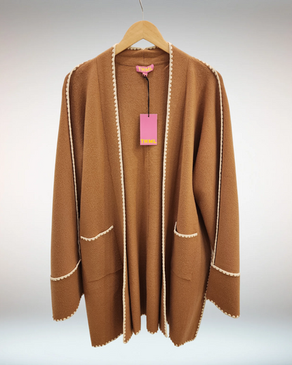 Long Sleeve Midi Cardigan - Caramel