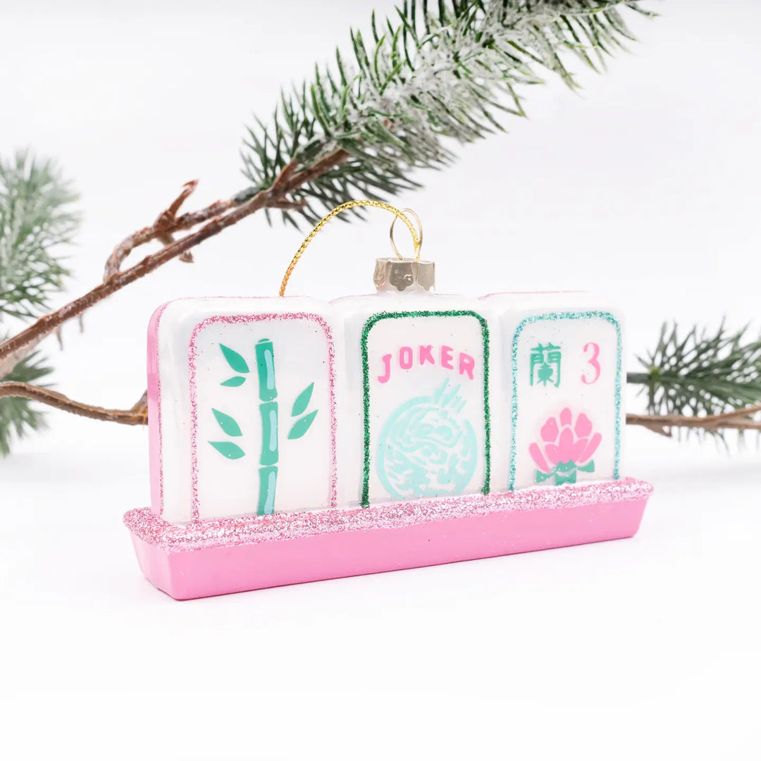 Mahjong Tiles Boxed Christmas Ornament
