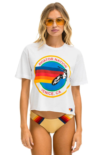 Aviator Nation - Signature Boyfriend Tee - White