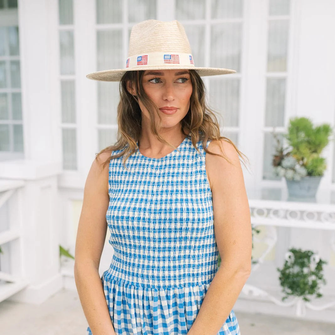 Blue Bay Gingham Marine Dress