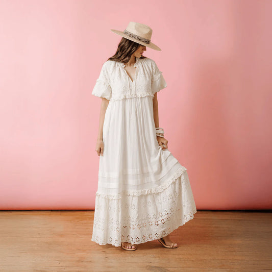 Ivory Eyelet Charlotte Dress