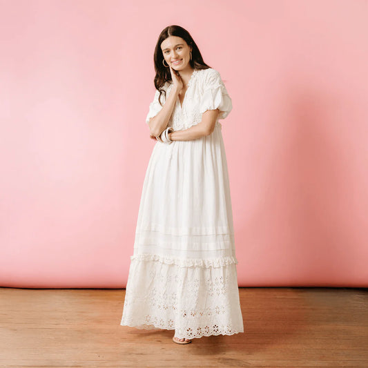 Ivory Eyelet Charlotte Dress